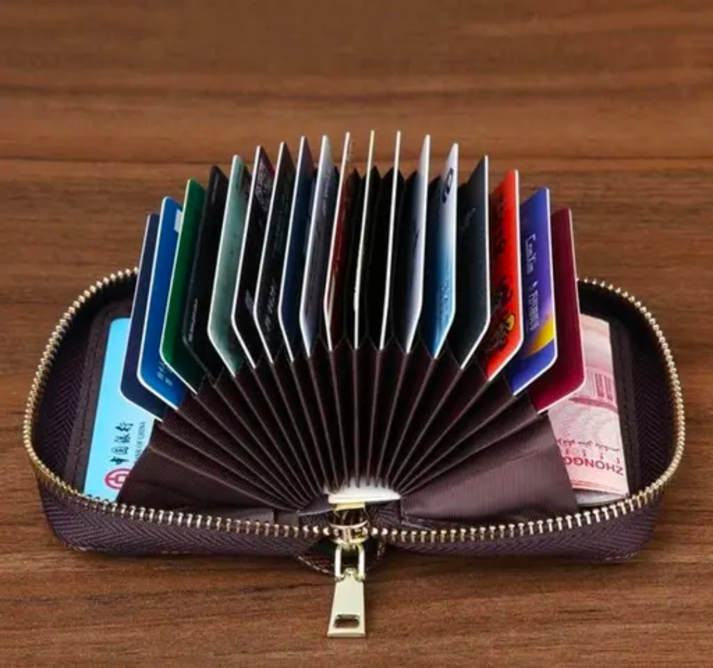 Women Casual Leather Wallet Card Holder for Girls