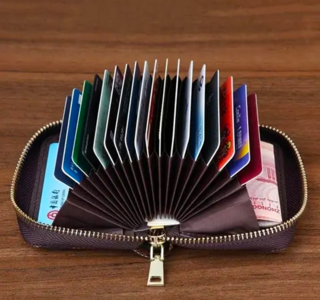 Women Casual Leather Wallet Card Holder for Girls
