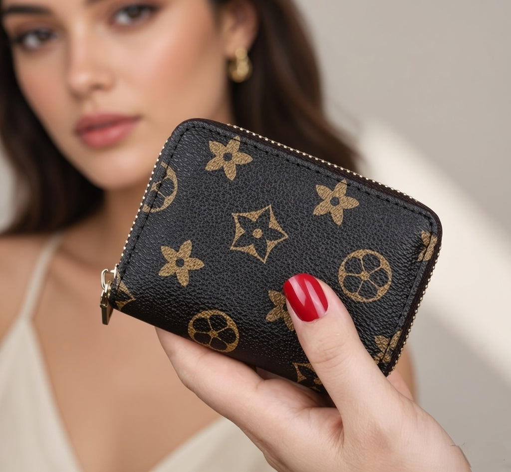 Women Casual Leather Wallet Card Holder for Girls