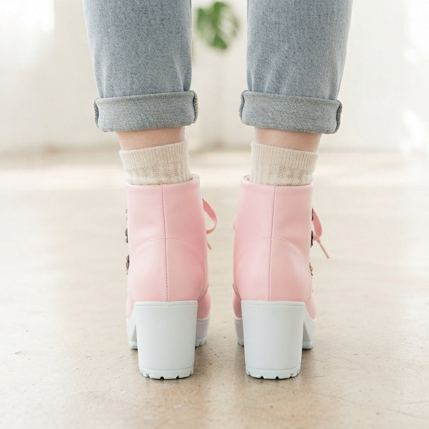 Trendy Latest Stylish Design Boot for Women Latest Design Ankle Length Boot for Women Extra Soft Comfort Boot for Women Chunky Sole Boot For Women High Heel Boot For Women Casual Boot For Women/Girls/Female/Ladies