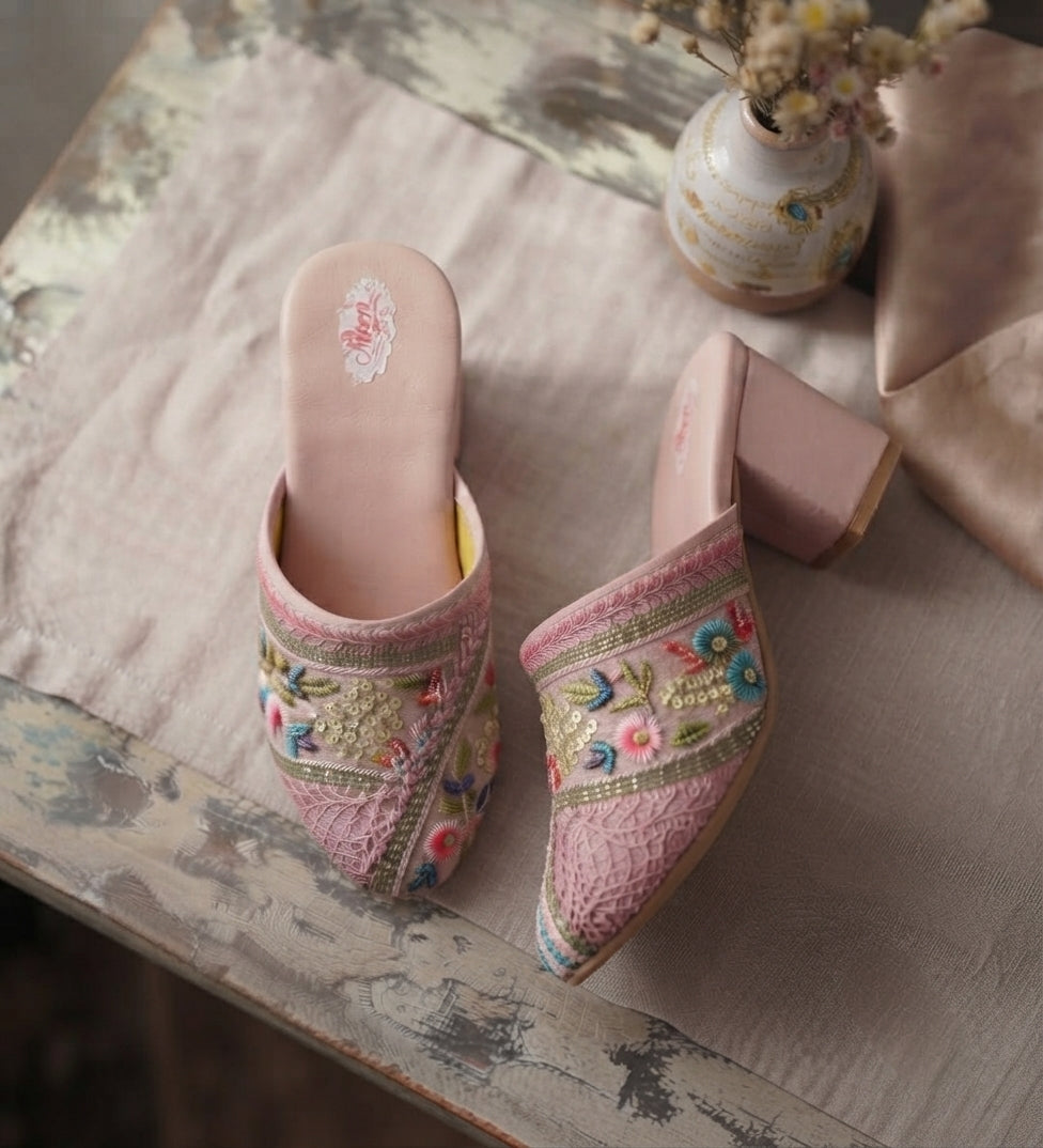 heel Embroidery Half multi jutis for women