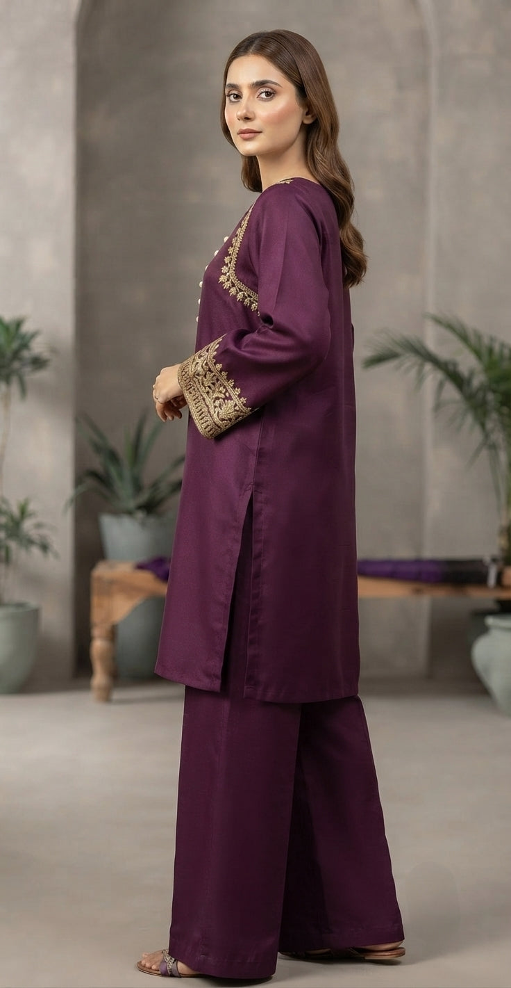 Ethnic Motifs Embroidered Regular Thread Work Kurta with Plazo