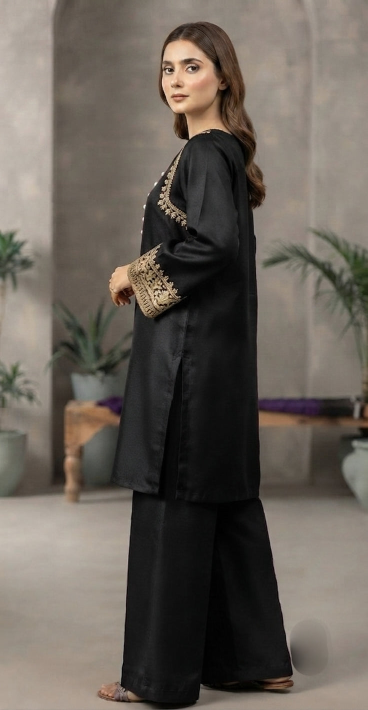 Ethnic Motifs Embroidered Regular Thread Work Kurta with Plazo