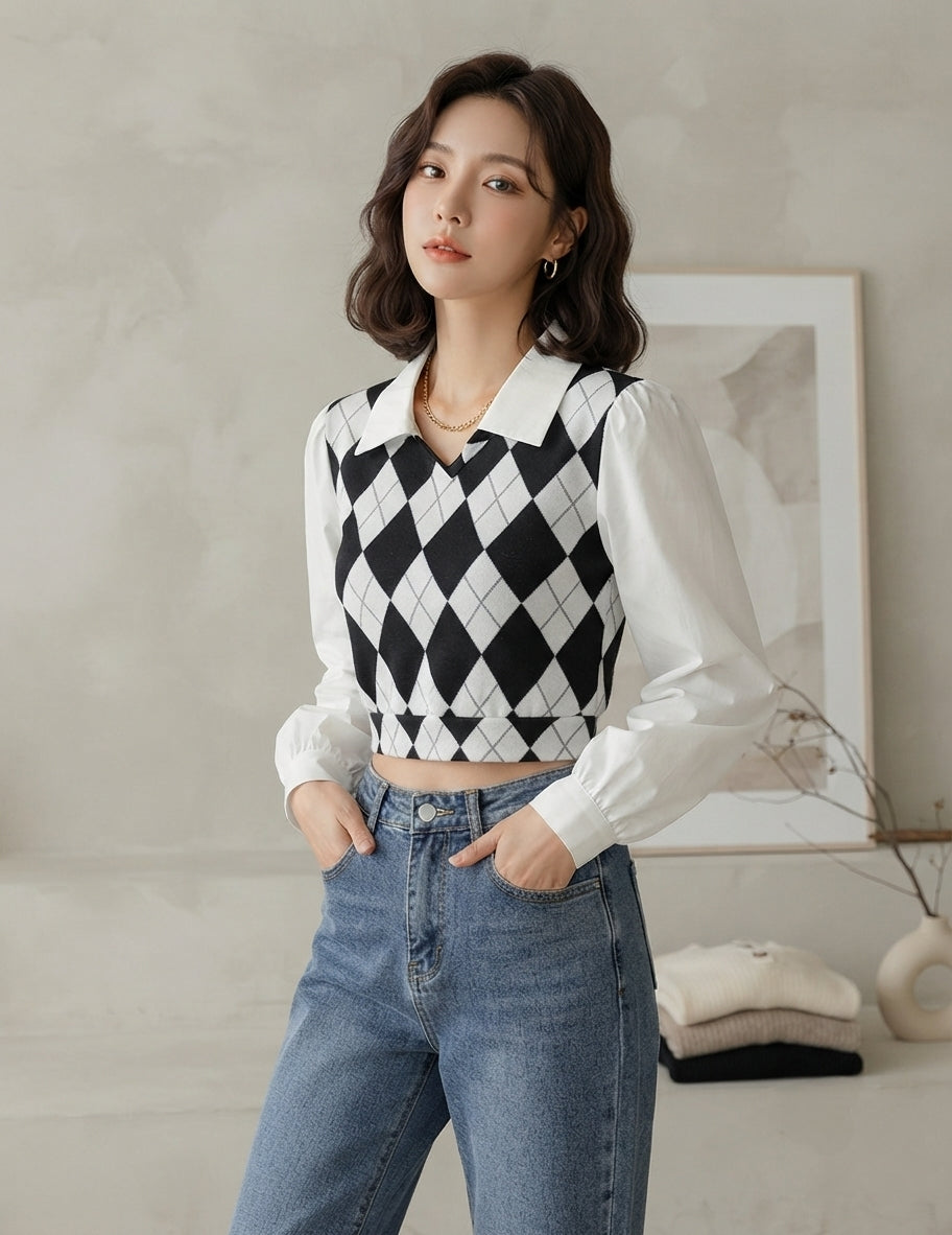 Women's Regular Fit Classic Feminine Lycra Top
