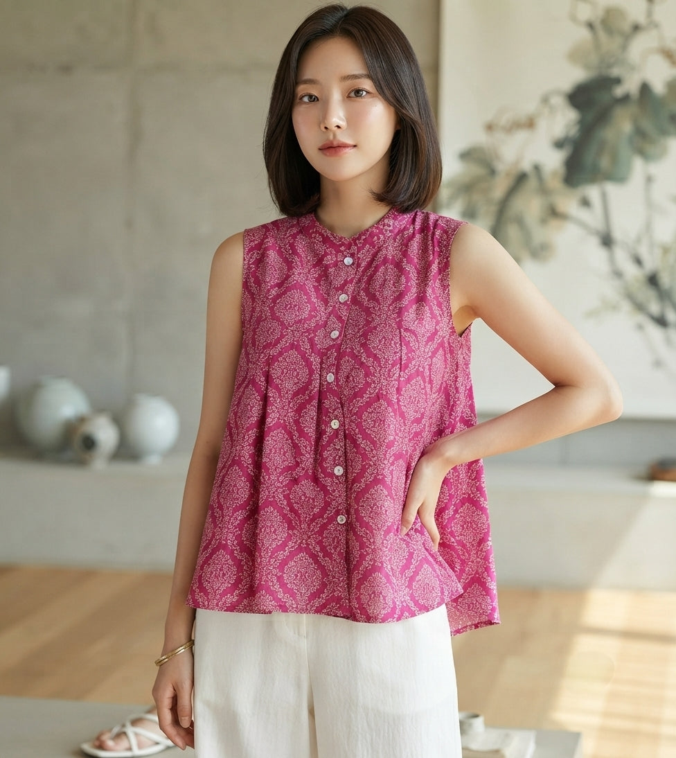 Jaipuri Gold tunic top