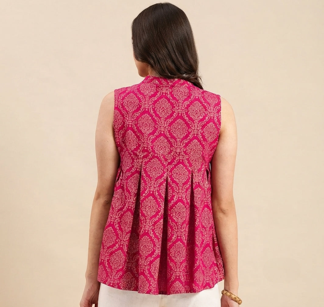 Jaipuri Gold tunic top