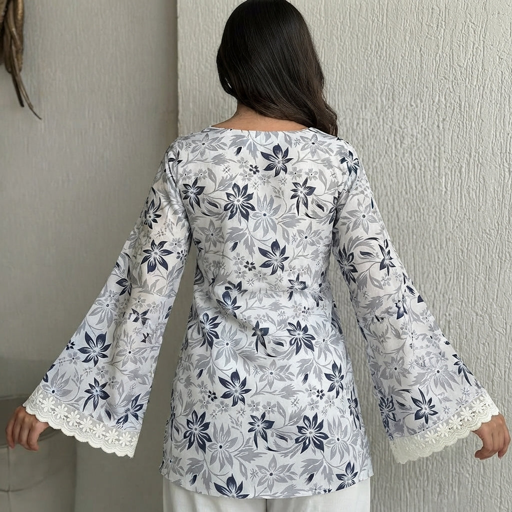 Women Floral Printed Short Kurti
