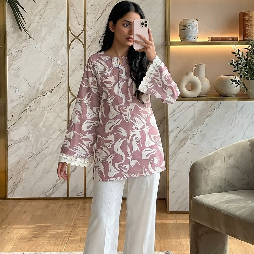 Women printed short kurti