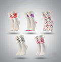 Women Multicolored Calf Length Cotton Socks Combo Pack Of 5 Pairs