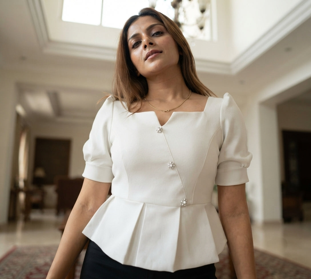 Mizo trends new white top for women